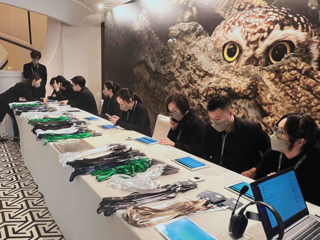 iPad registration setup for a Hong Kong event